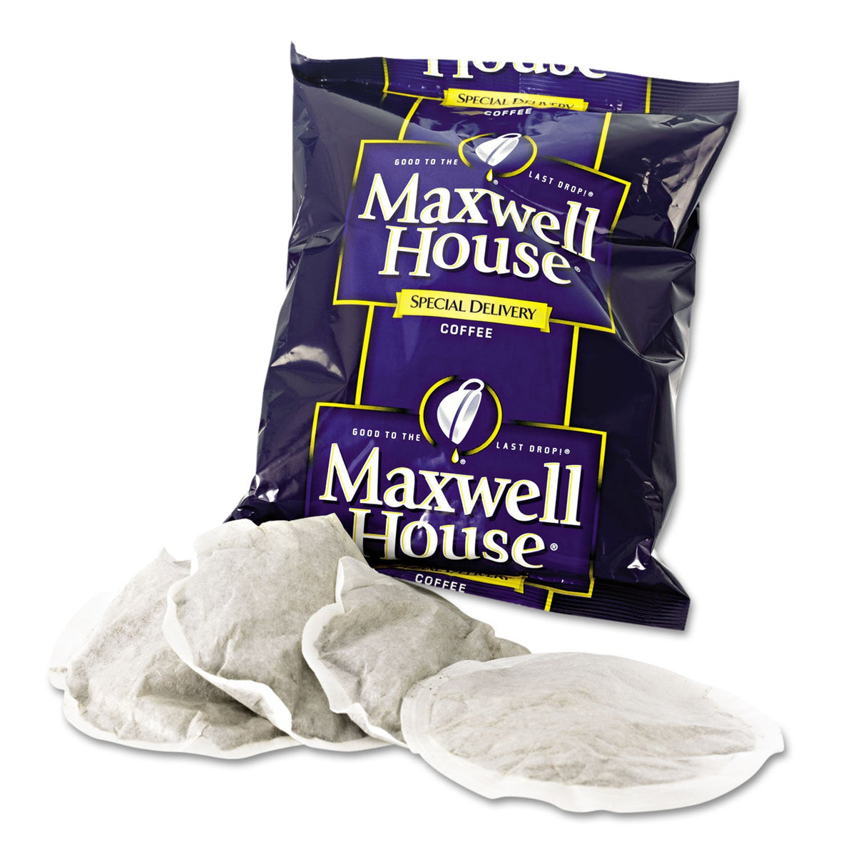 Maxwell House Coffee, Regular Ground, 1.2 oz Special Delivery Filter Pack, 42/Carton