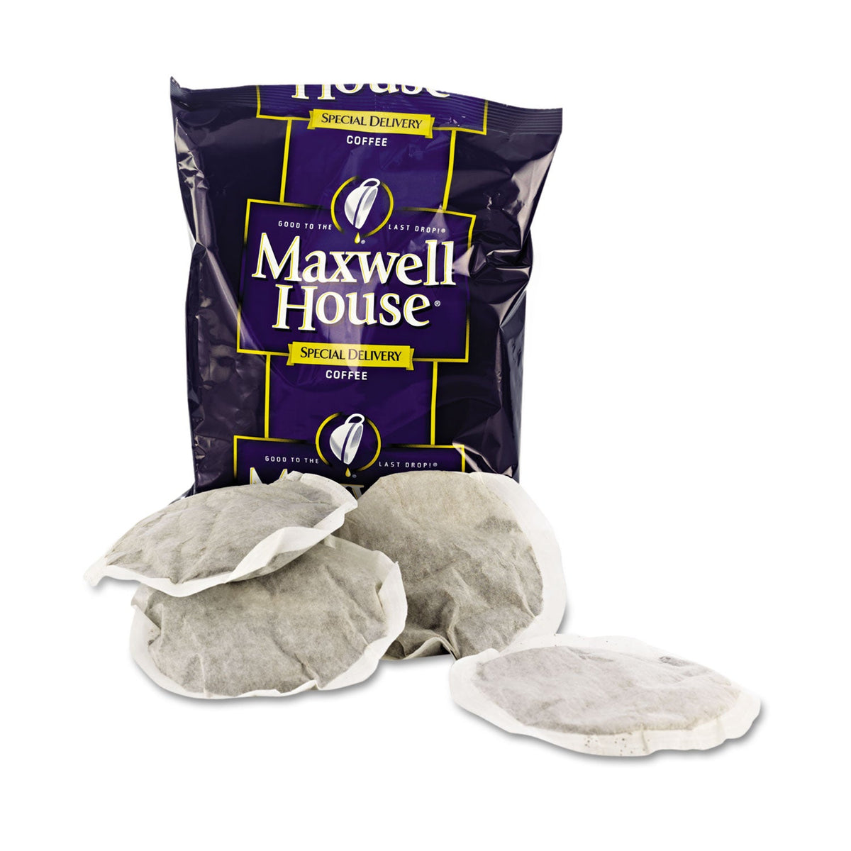 Maxwell House Coffee, Regular Ground, 1.2 oz Special Delivery Filter Pack, 42/Carton