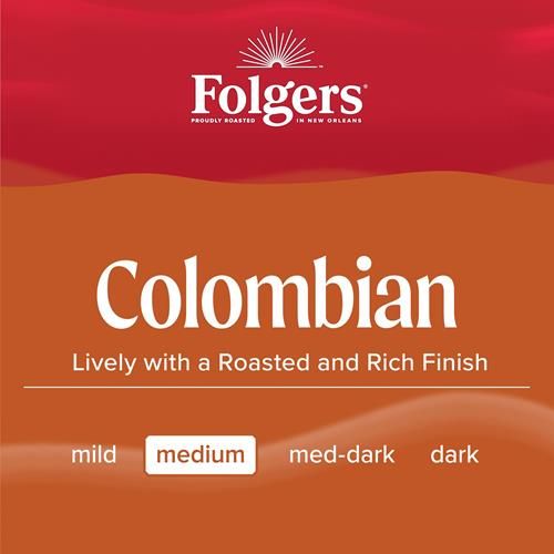 Folgers Colombian Medium Roast Ground Coffee, 22.6 Ounce
