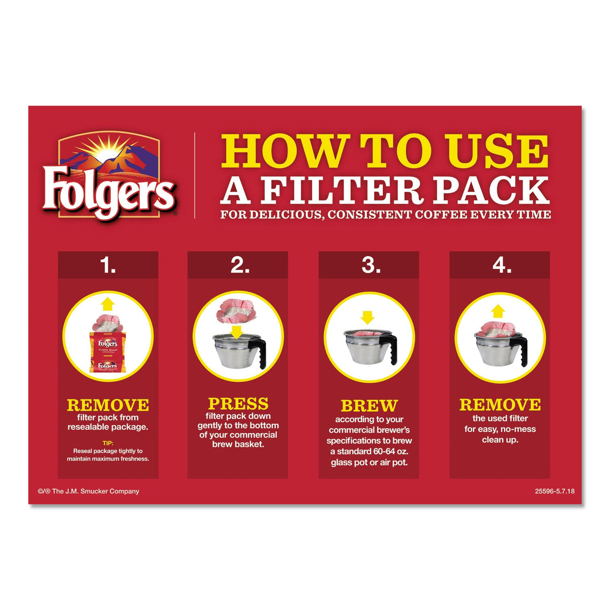 Folgers Coffee Filter Packs, Special Roast, 0.8 oz, 40/Carton