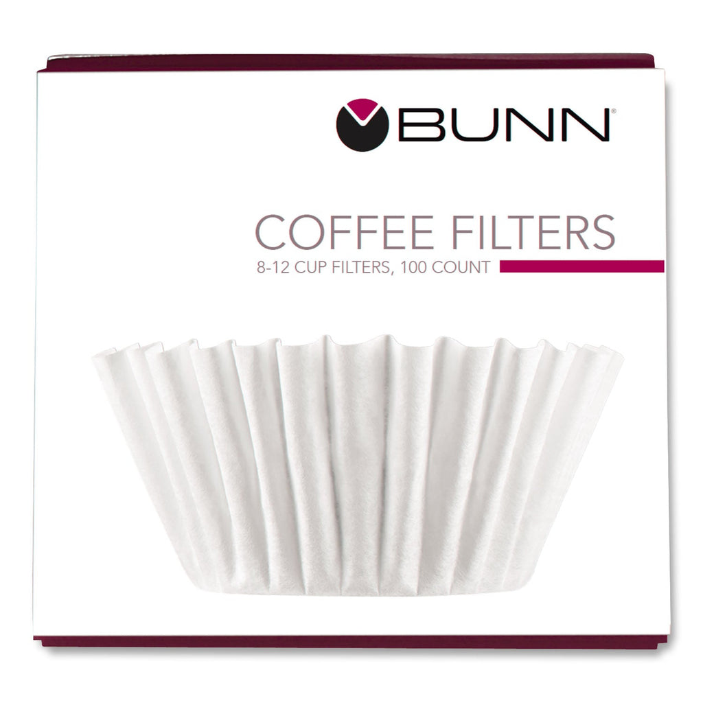 BUNN Coffee Filters, 8 to 12 Cup Size, Flat Bottom, 100/Pack, 12 Packs/Carton