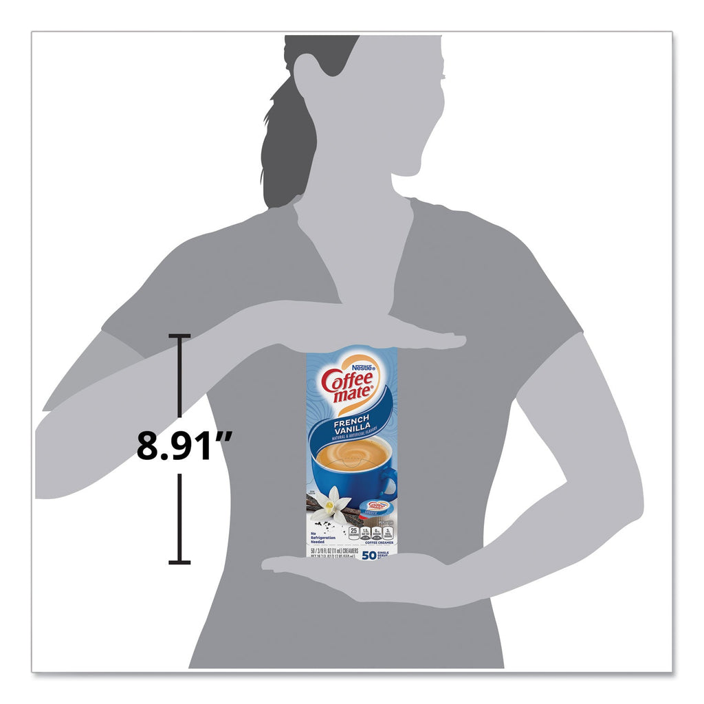 Coffee mate Liquid Coffee Creamer, French Vanilla, 0.38 oz Mini Cups, 50/Box
