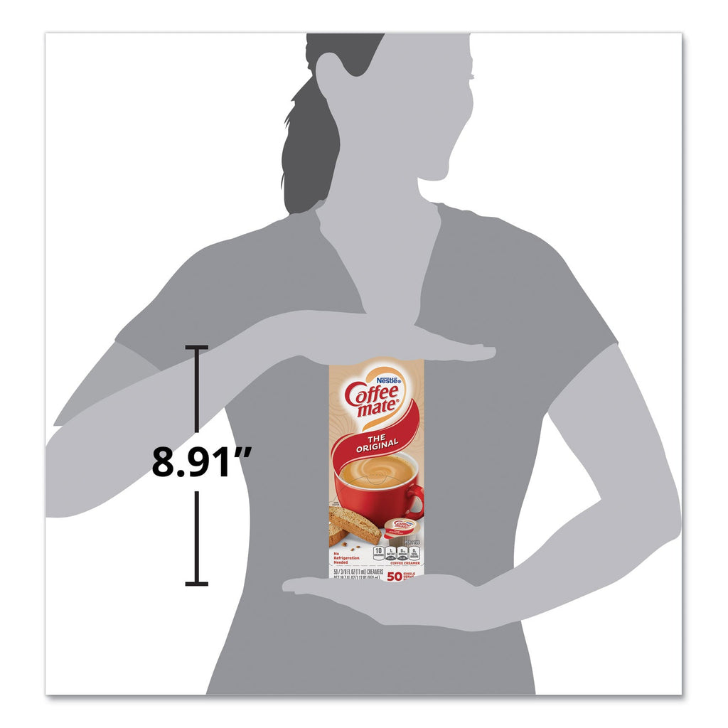 Coffee mate Liquid Coffee Creamer, Original, 0.38 oz Mini Cups, 50/Box, 4 Boxes/Carton, 200 Total/Carton
