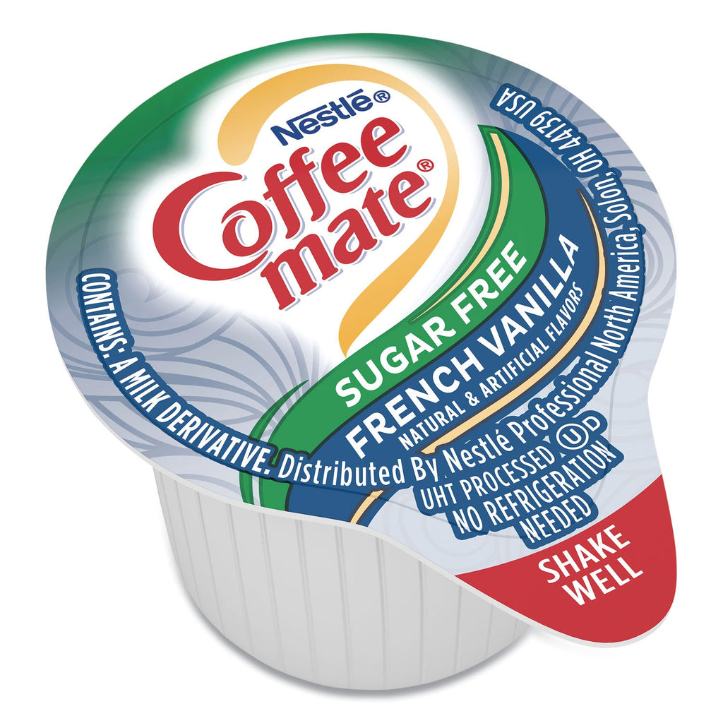 Coffee mate Liquid Coffee Creamer, Sugar Free French Vanilla, 0.38 oz Mini Cups, 50/Box