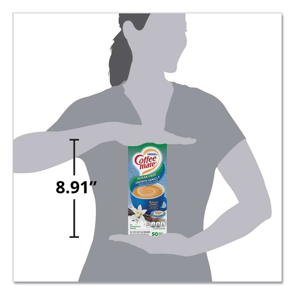 Coffee mate Liquid Coffee Creamer, Sugar Free French Vanilla, 0.38 oz Mini Cups, 50/Box