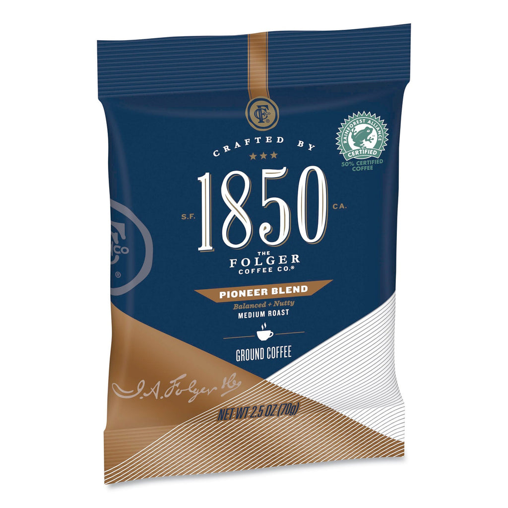 1850 Coffee Fraction Packs, Pioneer Blend, Medium Roast, 2.5 oz Pack, 24 Packs/Carton