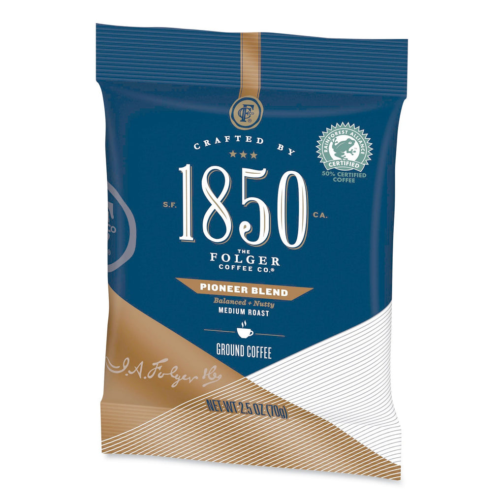 1850 Coffee Fraction Packs, Pioneer Blend, Medium Roast, 2.5 oz Pack, 24 Packs/Carton