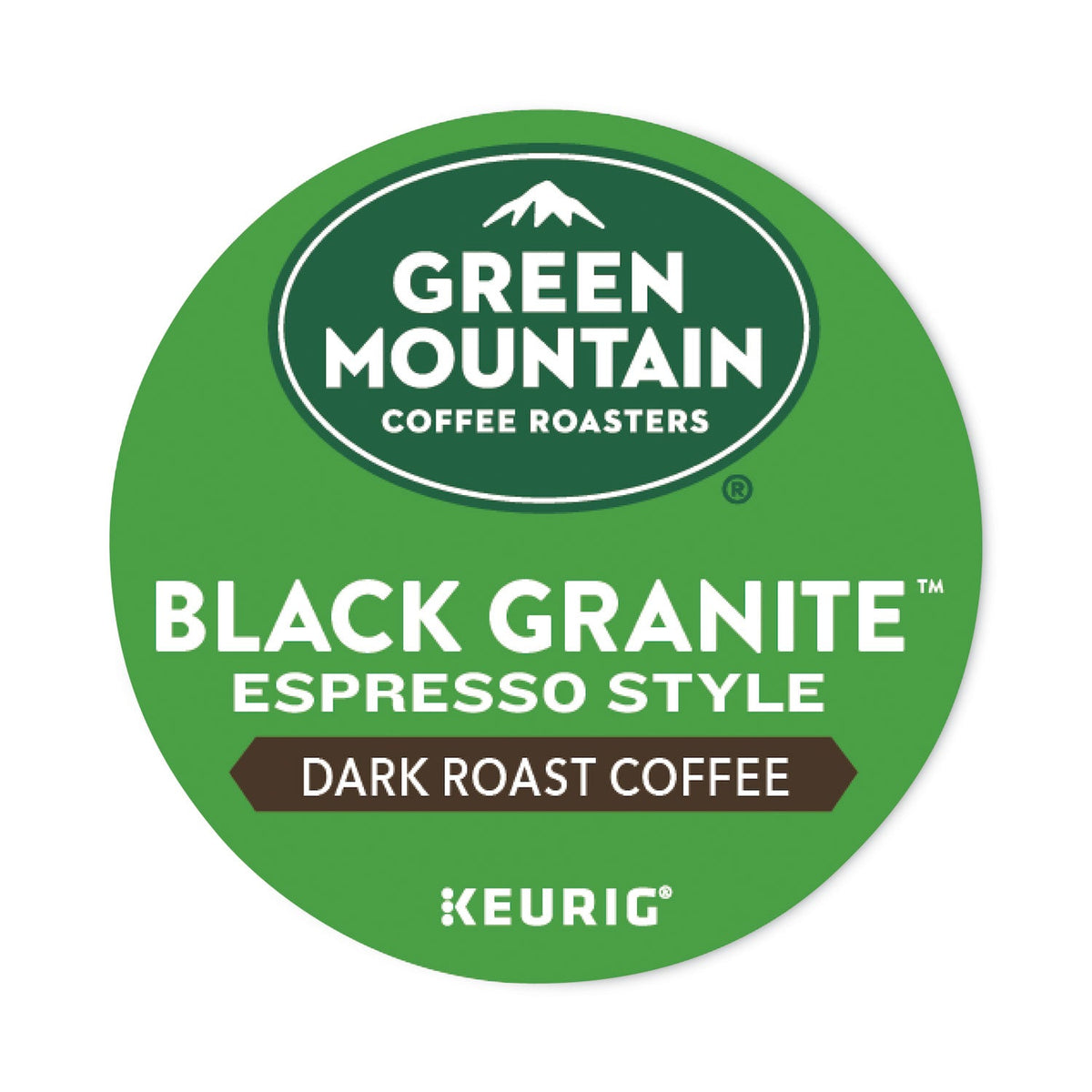 Green Mountain Coffee Black Granite Espresso Style K-Cups, 24/Box