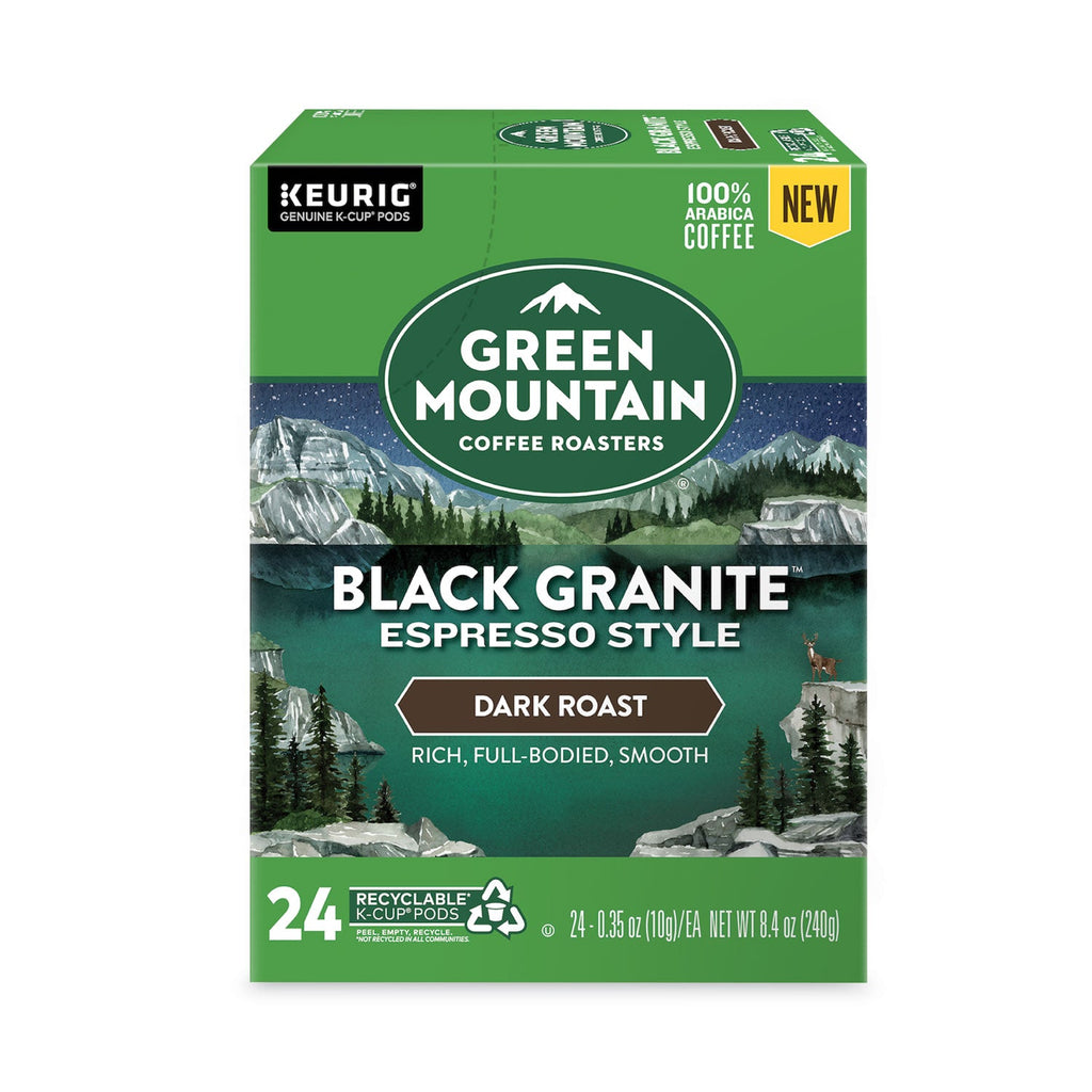 Green Mountain Coffee Black Granite Espresso Style K-Cups, 24/Box
