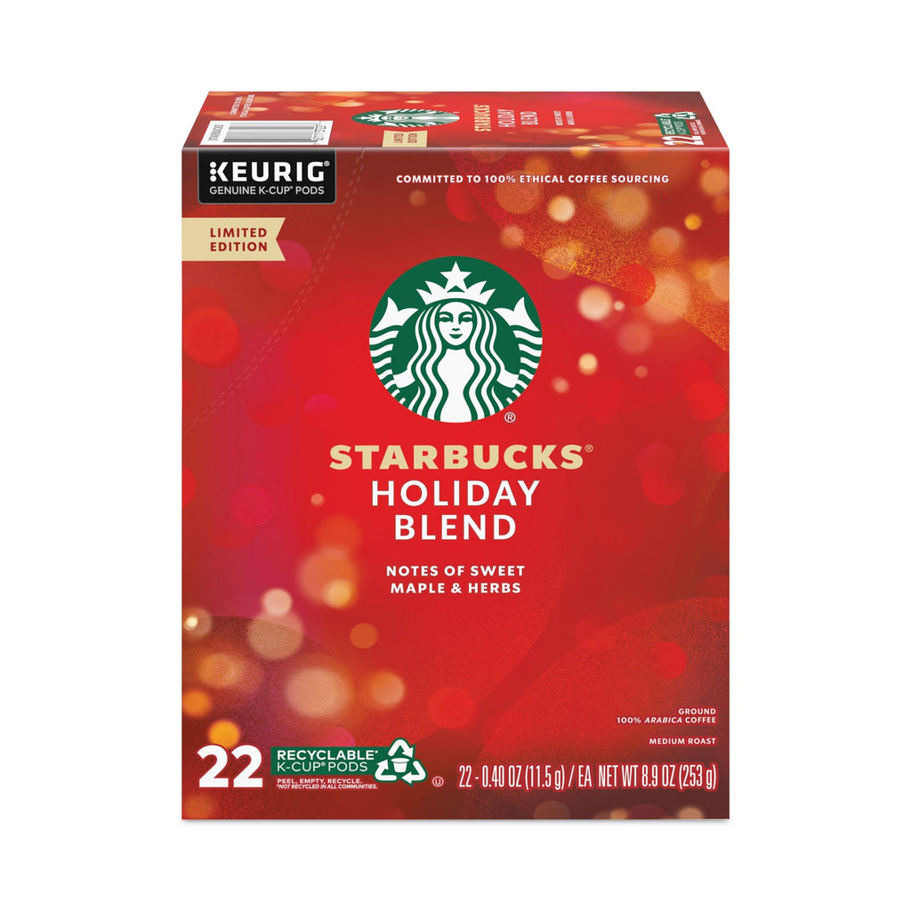 Starbucks Holiday Blend Coffee, K-Cups, 22/Box, 4 Boxes/Carton