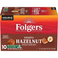 Folgers Toasty Hazelnut Artificially Flavored Coffee, Keurig K-Cup Pods, 10 Count Box
