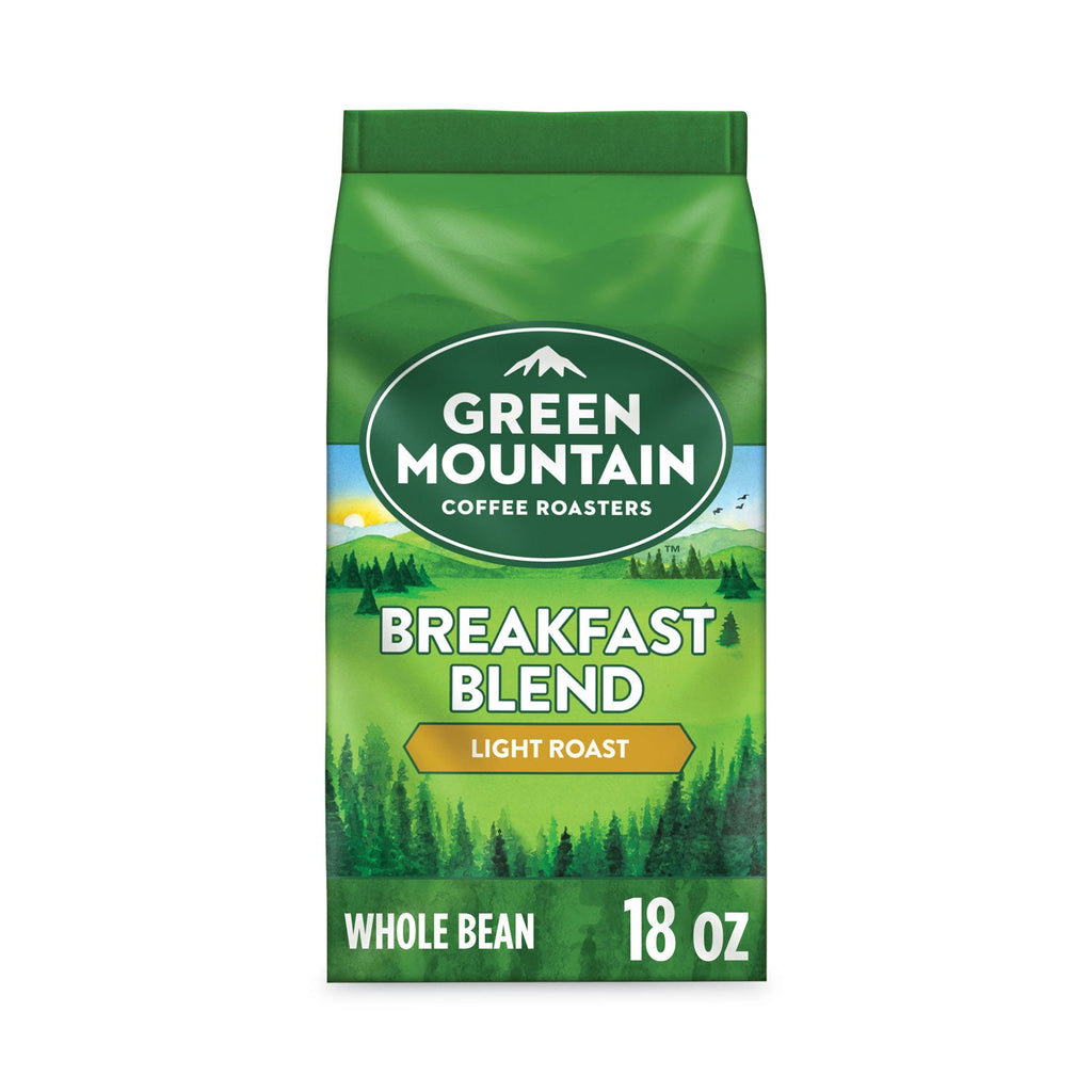 Green Mountain Coffee Breakfast Blend Whole Bean Coffee, 18 oz Bag
