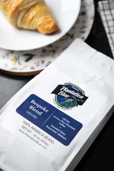Plantation Blue Bespoke Blend: Jamaica Blue Mountain & Hawaiian Kona (16oz Ground)