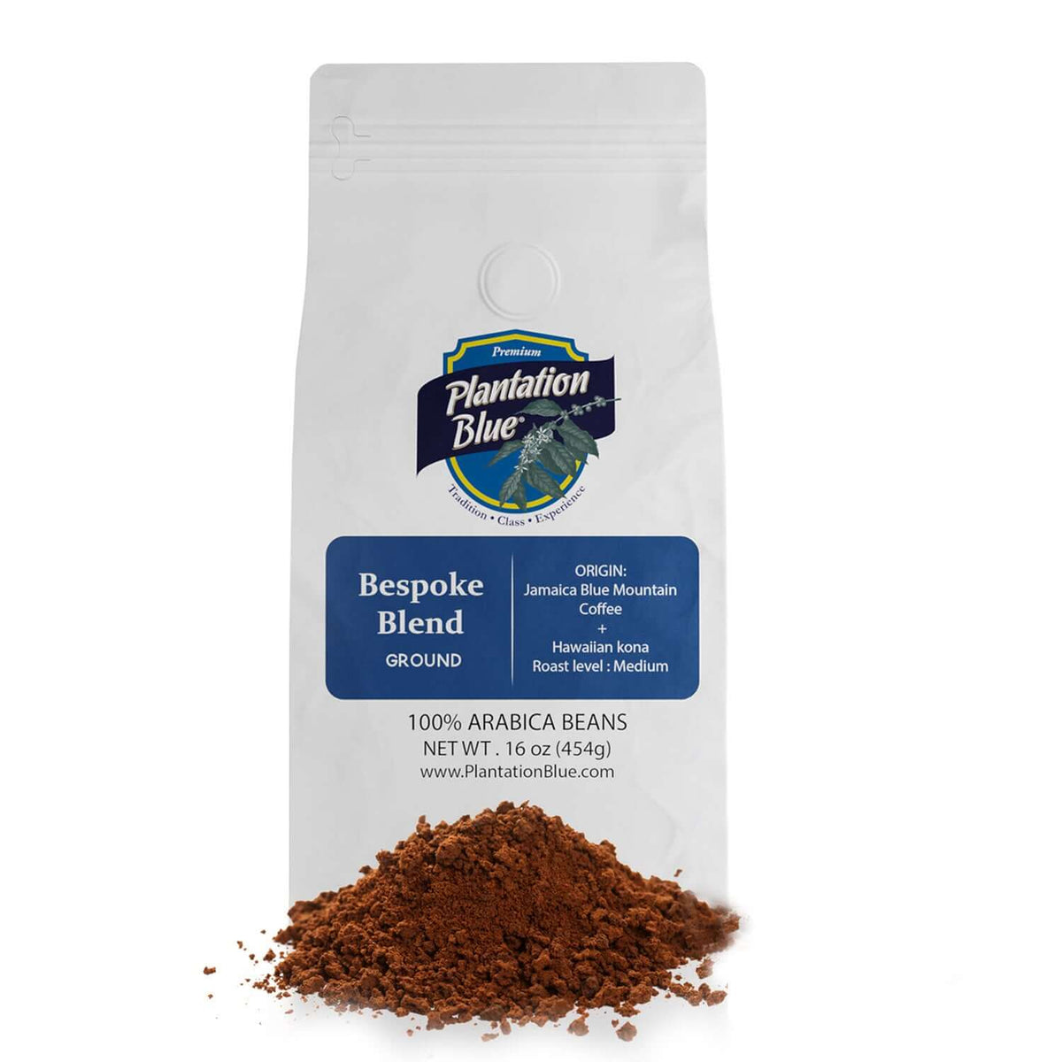 Plantation Blue Bespoke Blend: Jamaica Blue Mountain & Hawaiian Kona (16oz Ground)